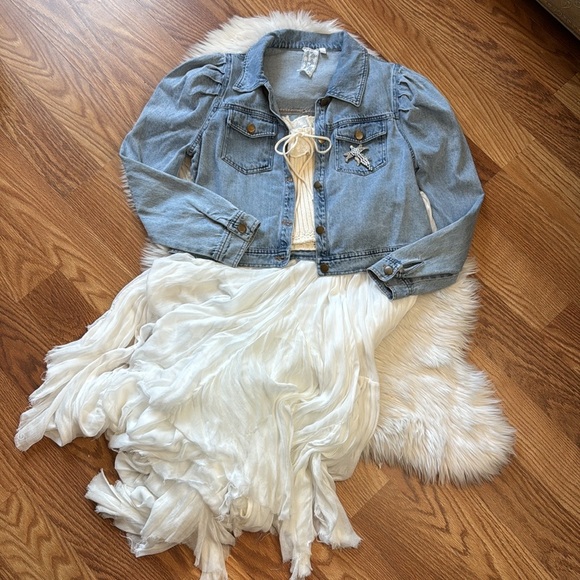 Free People Clover Handkerchief Hem Maxi Skirt - Picture 5 of 5